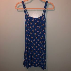 Rural blue flowered sundress